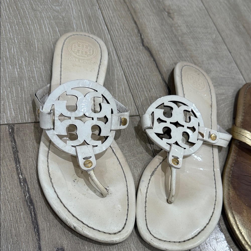 Tory Burch White, Gold, and Red Sandals Bundle - Picture 4 of 10